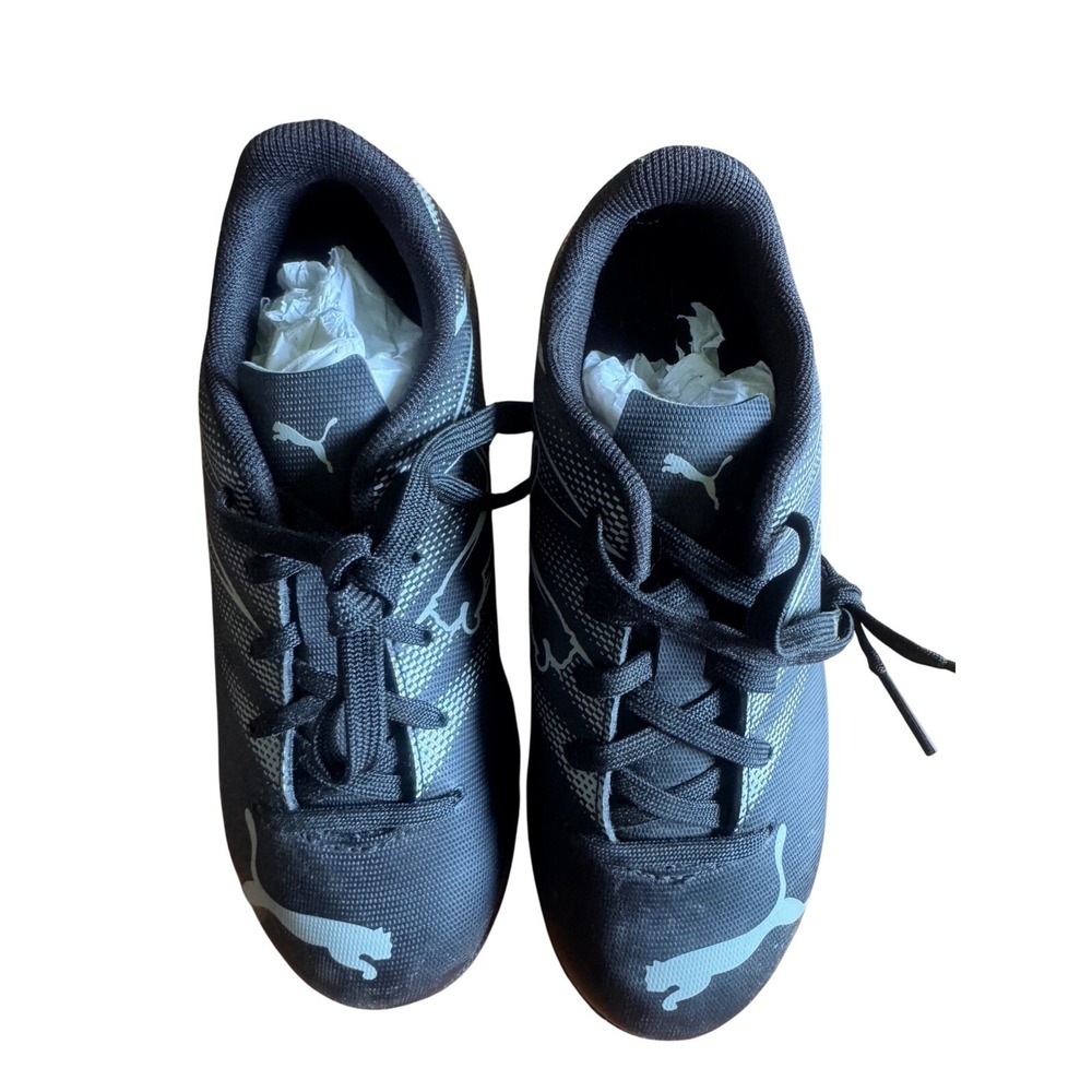 Puma Soccer Cleats Turf Shoes Athletic Sneakers Black Kids Youth Size 13